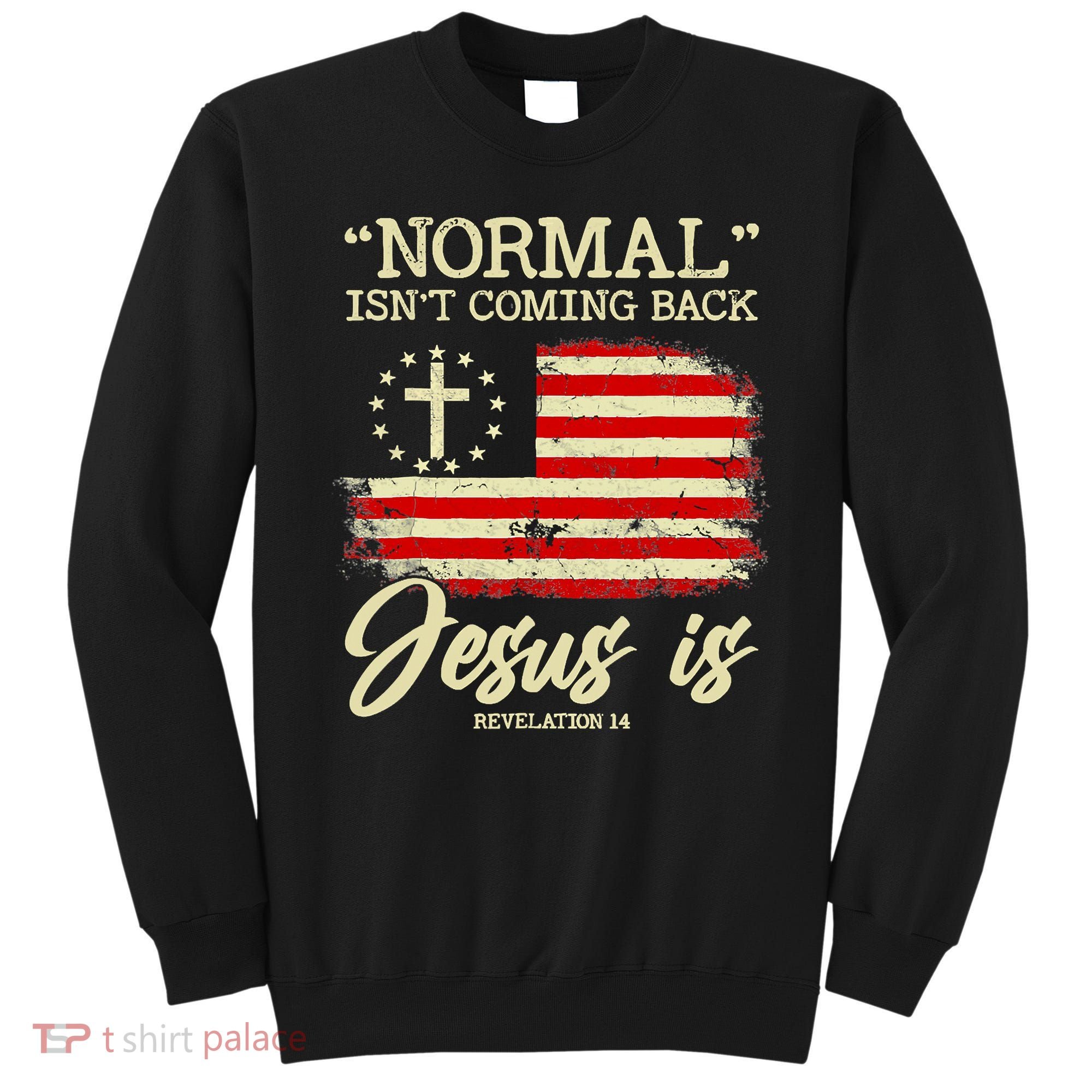 Normal Isn't Coming Back But Jesus Is Revelation 14 Costume Sweatshirt