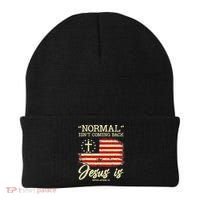 Normal Isn't Coming Back But Jesus Is Revelation 14 Costume Beanie thumb 0