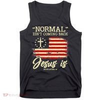 Normal Isn't Coming Back But Jesus Is Revelation 14 Costume Tank Top thumb 0