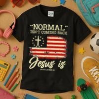 Normal Isn't Coming Back But Jesus Is Revelation 14 Costume Kids T-Shirt thumb 3