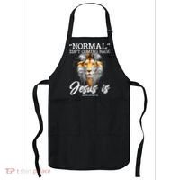 Normal Isn't Coming Back But Jesus Is Cross Christian Apron thumb 0