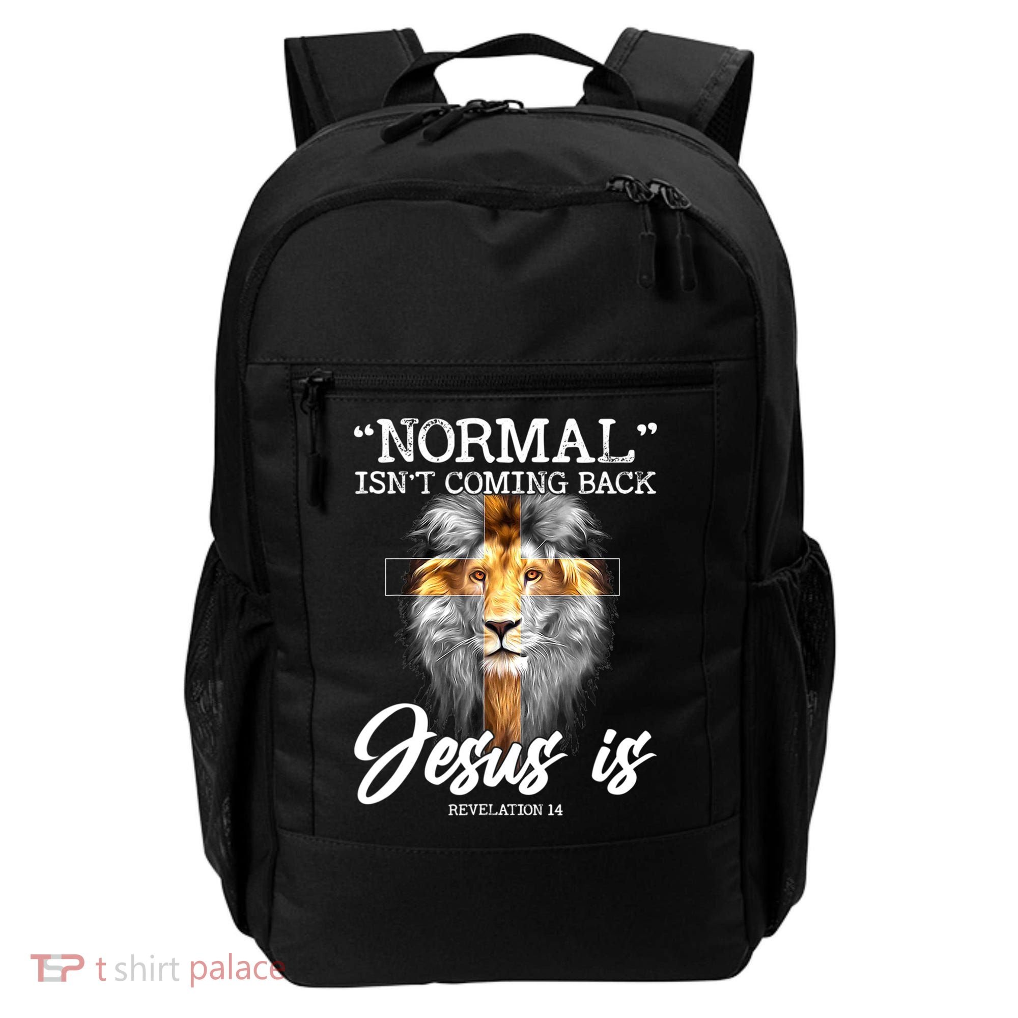 Normal Isn't Coming Back But Jesus Is Cross Christian Backpack