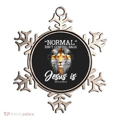 Normal Isn't Coming Back But Jesus Is Cross Christian Ornament