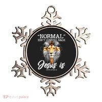 Normal Isn't Coming Back But Jesus Is Cross Christian Ornament thumb 0
