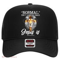 Normal Isn't Coming Back But Jesus Is Cross Christian Hat thumb 0