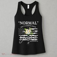 Normal Isn't Coming Back But Jesus Is Revelation 14 Flower Women's Tank Top thumb 3