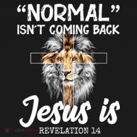 Normal Isn't Coming Back Jesus Is Revelations 14 Apron thumb 3