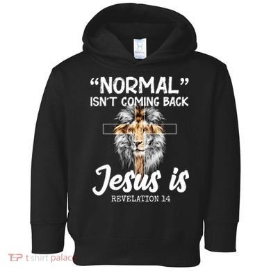 Normal Isn't Coming Back Jesus Is Revelations 14 Toddler Hoodie
