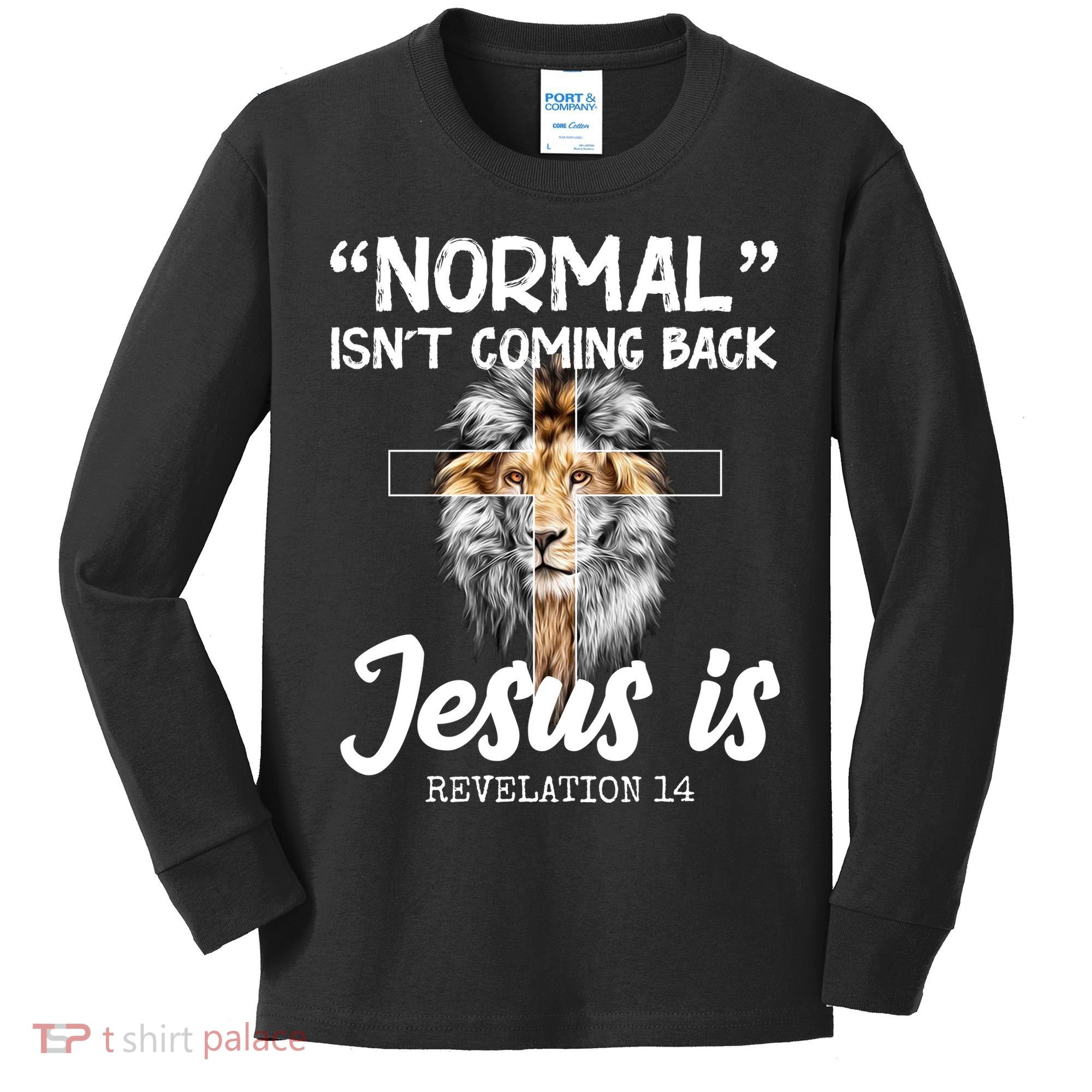 Normal Isn't Coming Back Jesus Is Revelations 14 Kids Long Sleeve Shirt