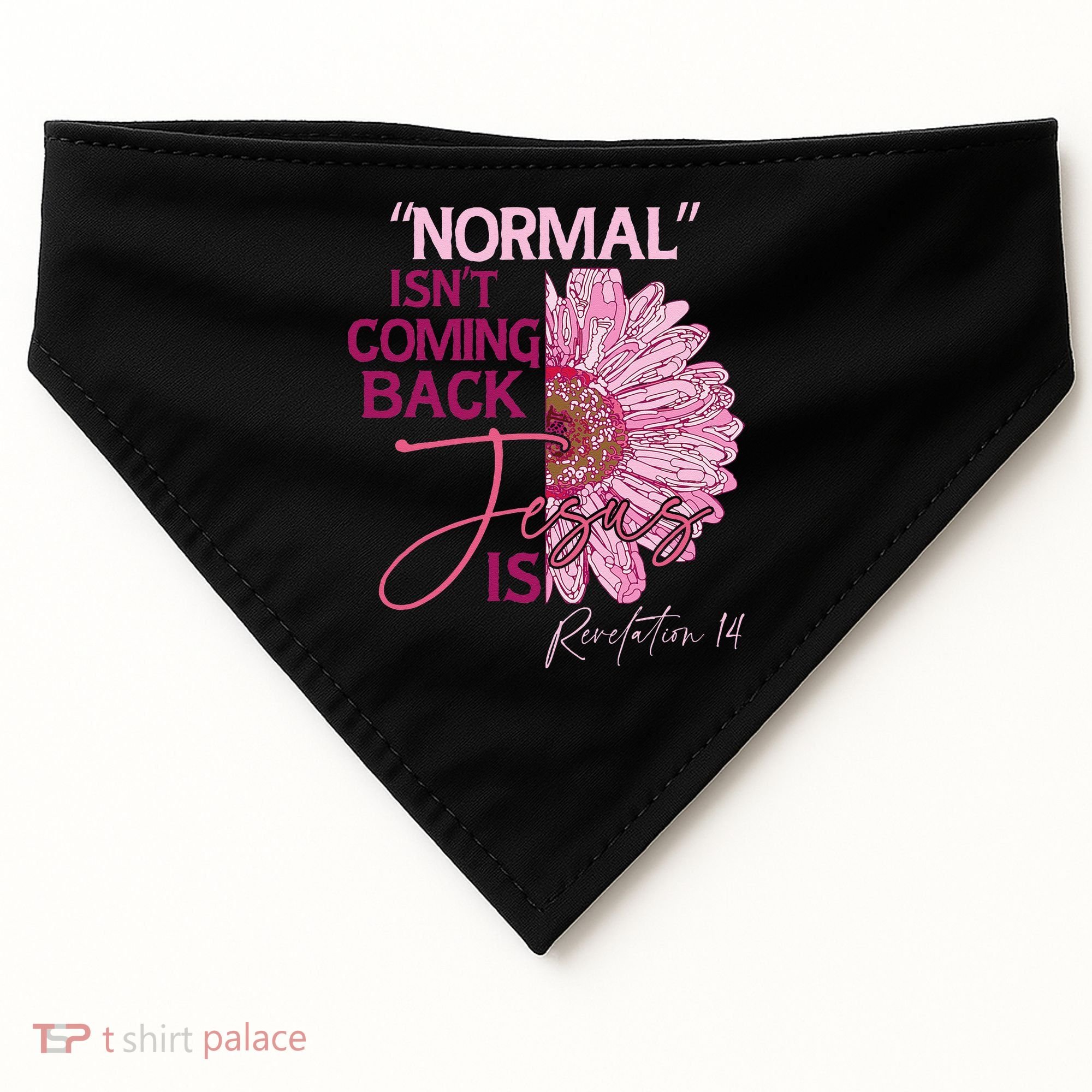 Normal Isnt Coming Back Jesus Is USA-Made Doggie Bandana