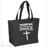 Normal Isnt Coming Back Jesus Is Tote Bag thumb 2