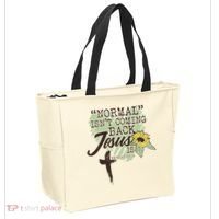 Normal Isnt Coming Back Jesus Is Tote Bag thumb 2