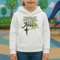 Normal Isnt Coming Back Jesus Is Kids Hoodie thumb 3