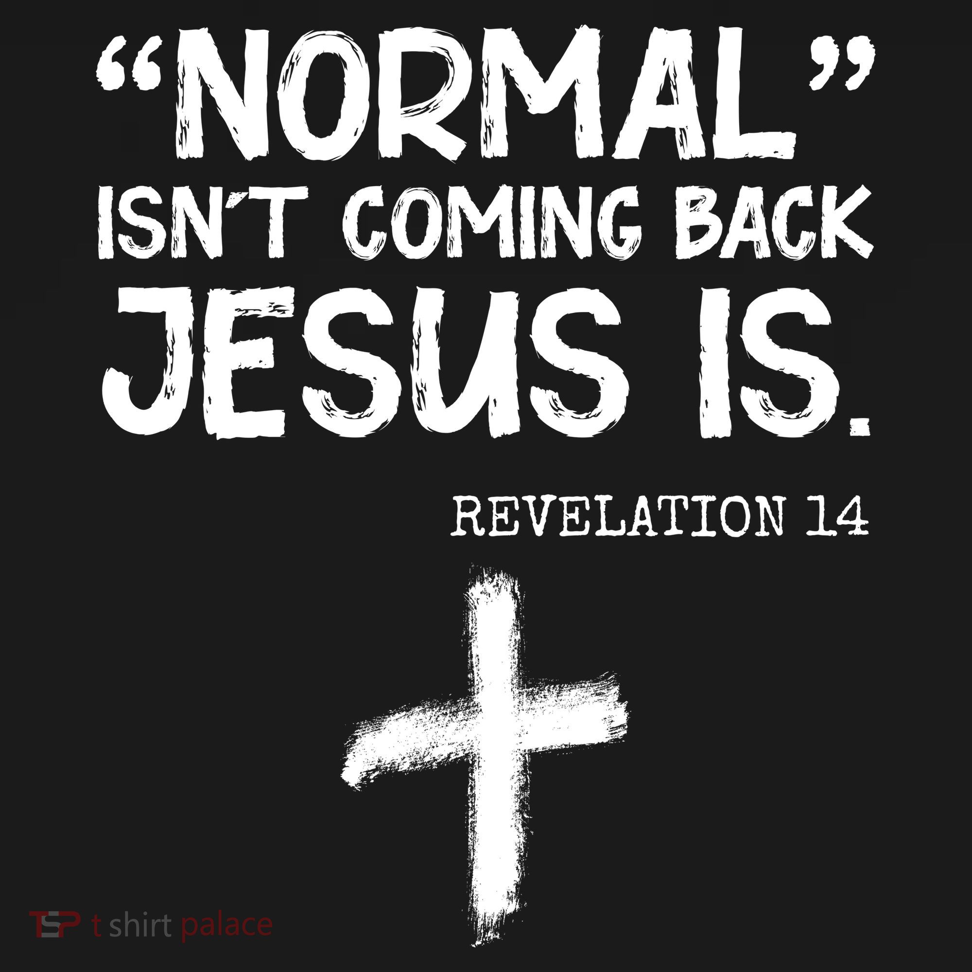 Normal Isn't Coming Back Jesus Is Revelation 14 USA-Made Doggie Bandana