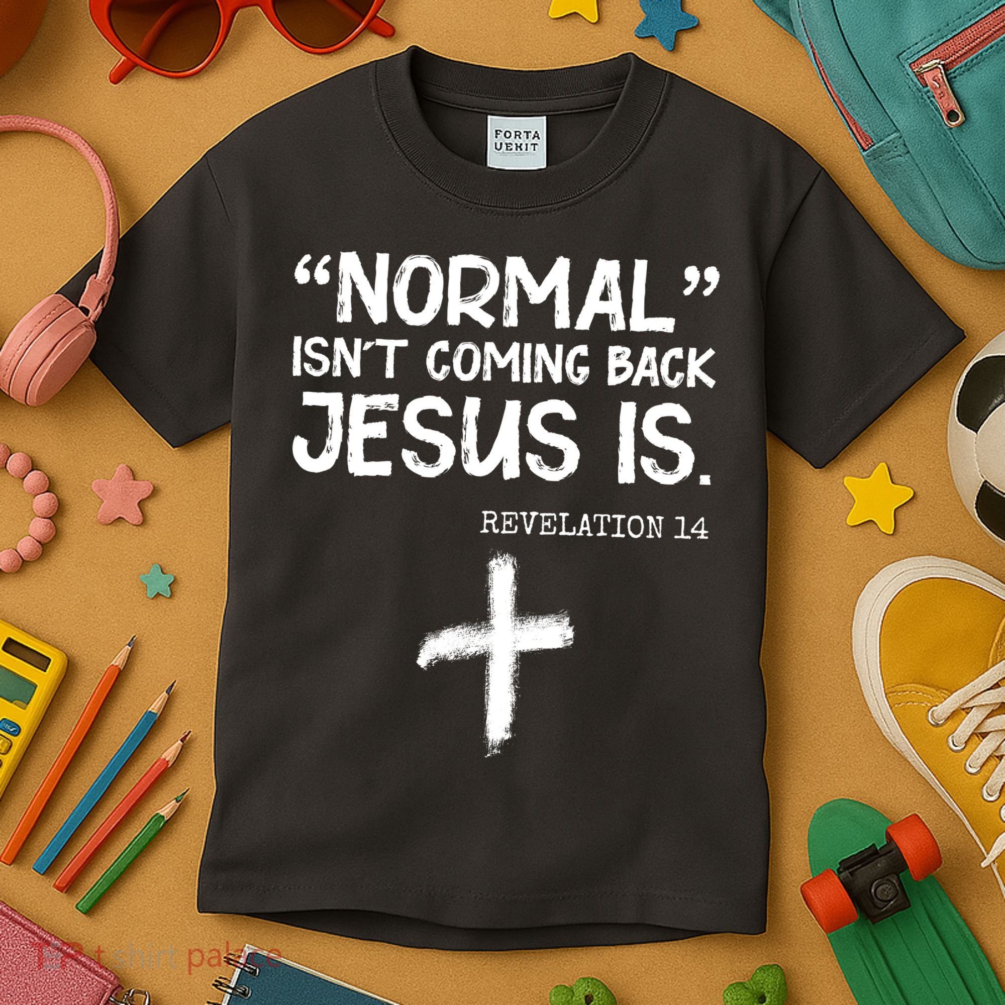 Normal Isn't Coming Back Jesus Is Revelation 14 Kids T-Shirt