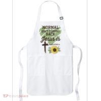 Normal Isnt Coming Back Jesus Is Christian Apron thumb 0