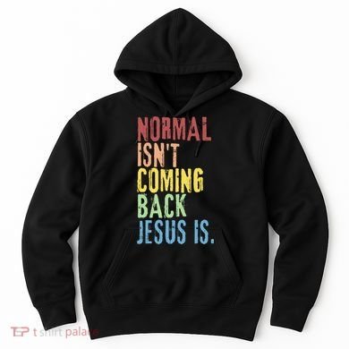 Normal Isn't Coming Back Jesus Is Funny Christian Republican Hoodie