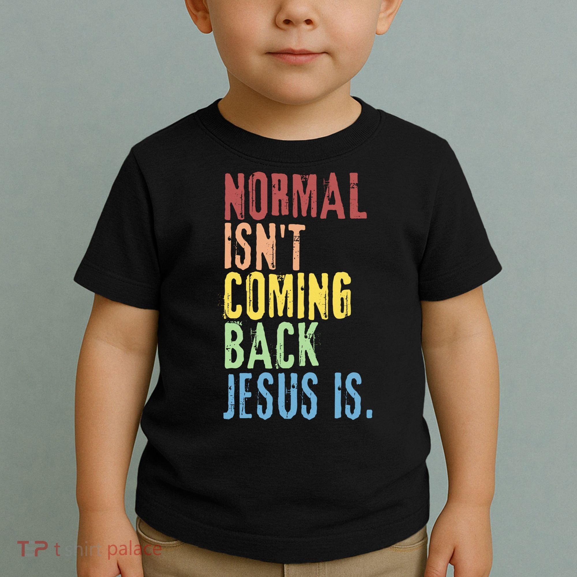 Normal Isn't Coming Back Jesus Is Funny Christian Republican Toddler T-Shirt