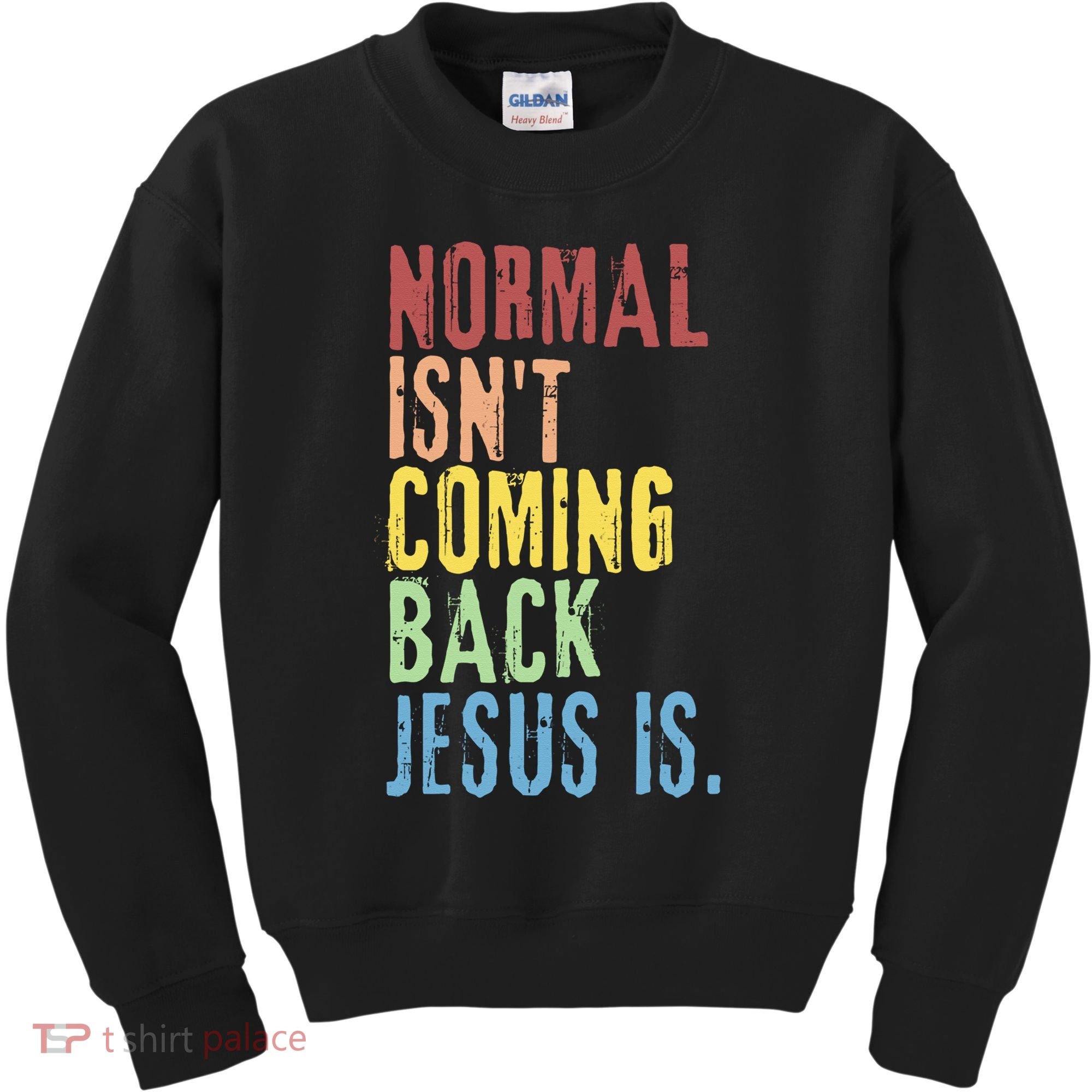 Normal Isn't Coming Back Jesus Is Funny Christian Republican Kids Sweatshirt