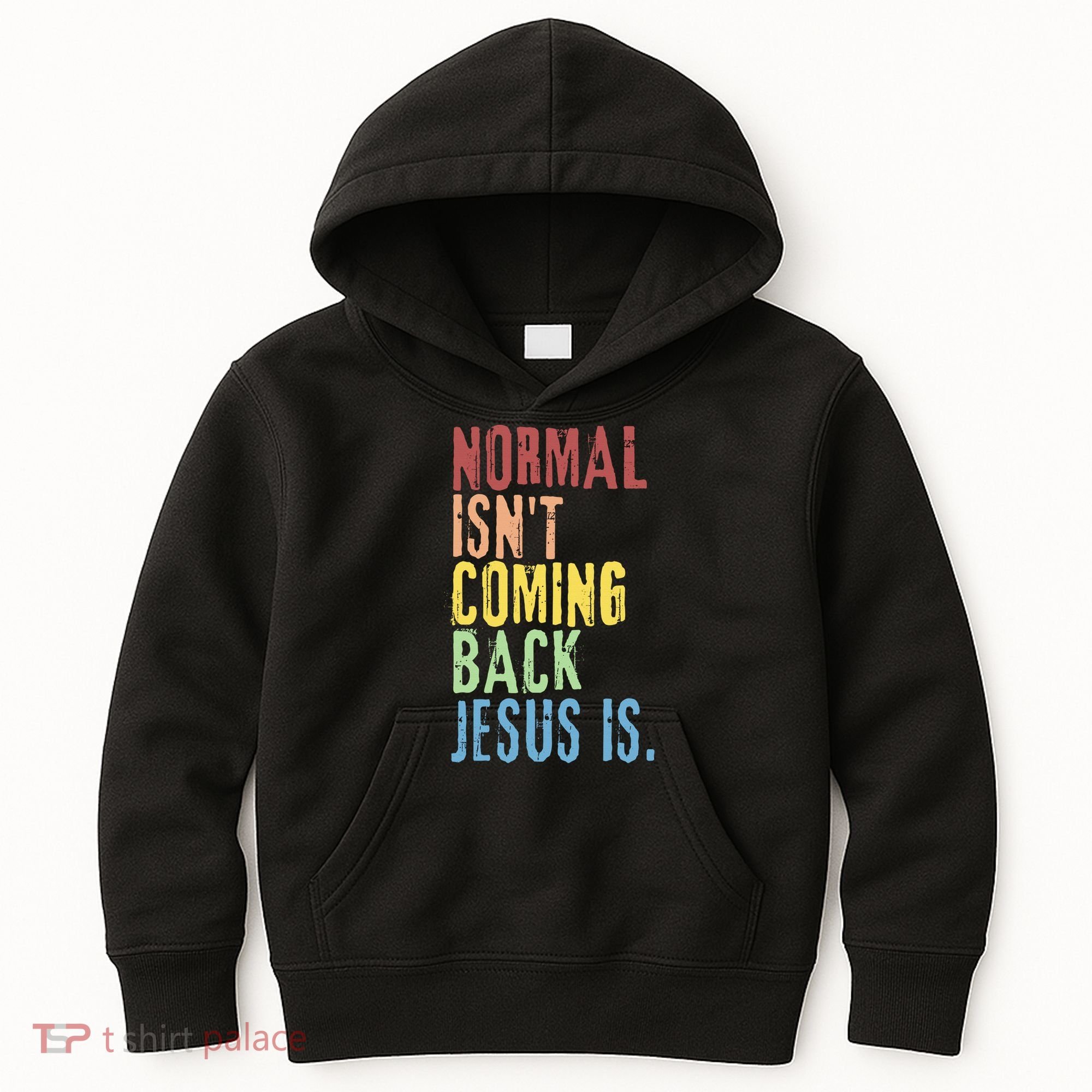 Normal Isn't Coming Back Jesus Is Funny Christian Republican Kids Hoodie