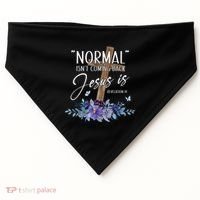 Normal Isnt Coming Back But Jesus Is Revelation 14 Flower USA-Made Doggie Bandana thumb 0