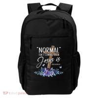 Normal Isnt Coming Back But Jesus Is Revelation 14 Flower Backpack thumb 0