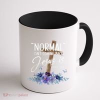 Normal Isnt Coming Back But Jesus Is Revelation 14 Flower Coffee Mug thumb 1