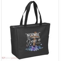 Normal Isnt Coming Back But Jesus Is Revelation 14 Flower Tote Bag thumb 2