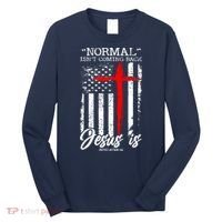 Normal Isn't Coming Back But Jesus Is Revelation 14  Long Sleeve Shirt thumb 0
