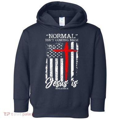 Normal Isn't Coming Back But Jesus Is Revelation 14  Toddler Hoodie