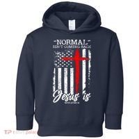 Normal Isn't Coming Back But Jesus Is Revelation 14  Toddler Hoodie thumb 0