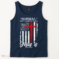 Normal Isn't Coming Back But Jesus Is Revelation 14  Tank Top thumb 2