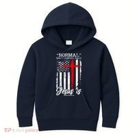 Normal Isn't Coming Back But Jesus Is Revelation 14  Kids Hoodie thumb 0