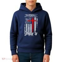 Normal Isn't Coming Back But Jesus Is Revelation 14  Kids Hoodie thumb 4