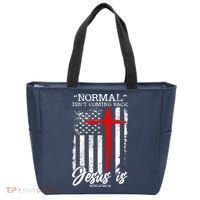 Normal Isn't Coming Back But Jesus Is Revelation 14  Tote Bag thumb 0