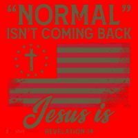 Normal Isnt Coming Back Jesus Is American Flag Santa Hat thumb 1