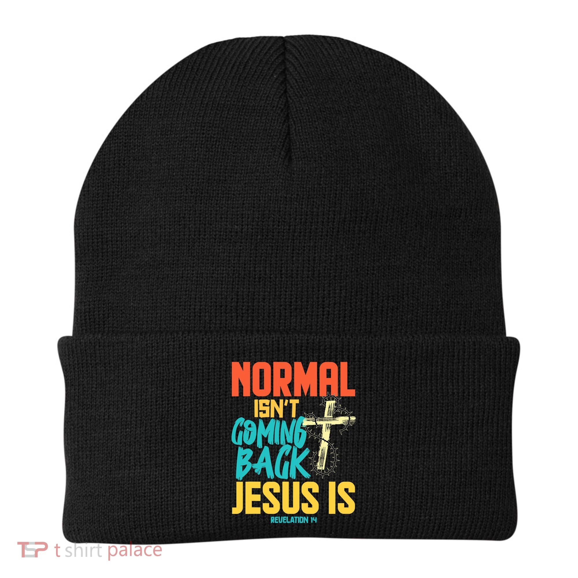 Normal Isnt Coming Back Jesus Funny Beanie