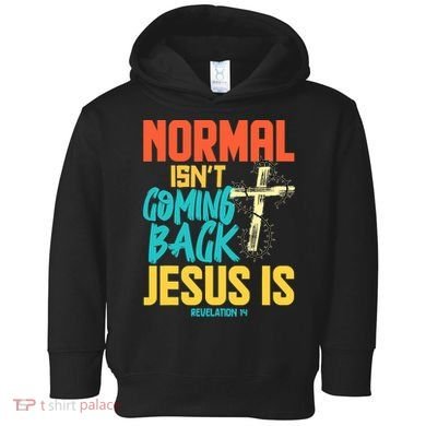 Normal Isnt Coming Back Jesus Funny Toddler Hoodie