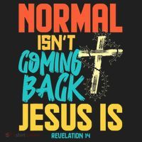 Normal Isnt Coming Back Jesus Funny Golf Towel thumb 3