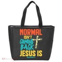 Normal Isnt Coming Back Jesus Funny Tote Bag thumb 0