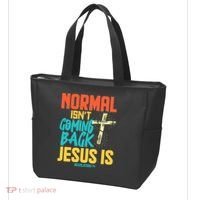 Normal Isnt Coming Back Jesus Funny Tote Bag thumb 3