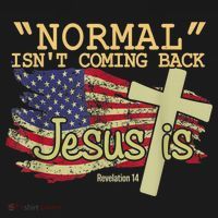 Normal Isn't Coming Back Jesus Is Revelation 14 Christian T-Shirt thumb 7