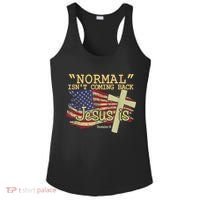 Normal Isn't Coming Back Jesus Is Revelation 14 Christian Ladies PosiCharge Competitor Racerback Tank thumb 0