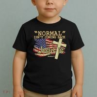 Normal Isn't Coming Back Jesus Is Revelation 14 Christian Toddler T-Shirt thumb 2