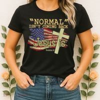 Normal Isn't Coming Back Jesus Is Revelation 14 Christian Women's T-Shirt thumb 2
