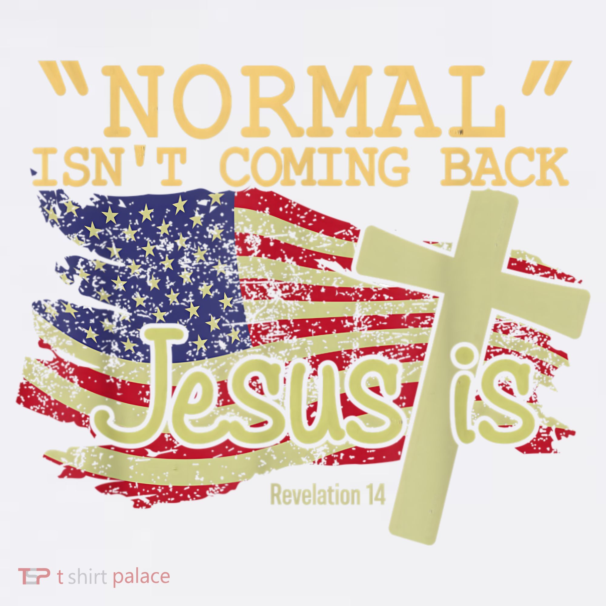 Normal Isn't Coming Back Jesus Is Revelation 14 Christian Comfort Colors Garment-Dyed Hooded Sweatshirt