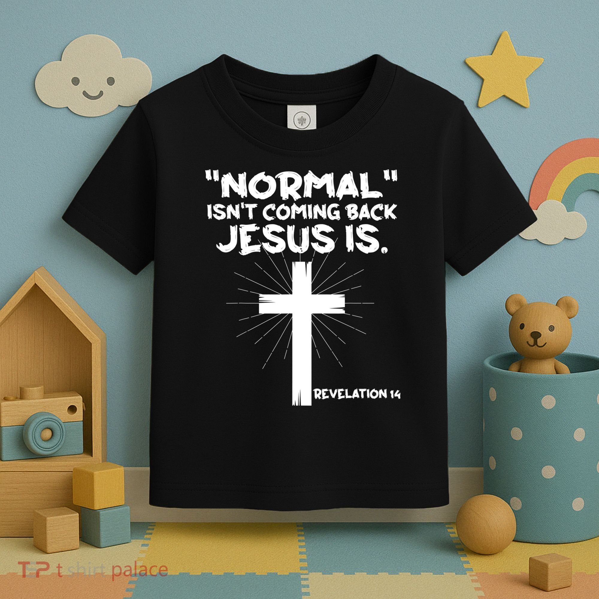 Normal Isn't Coming Back Jesus Is Christian Jesus Cross Toddler T-Shirt