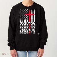 Norman Isnt Coming Back Jesus Is Revelation 14 Christ Christianity Women's Sweatshirt thumb 0