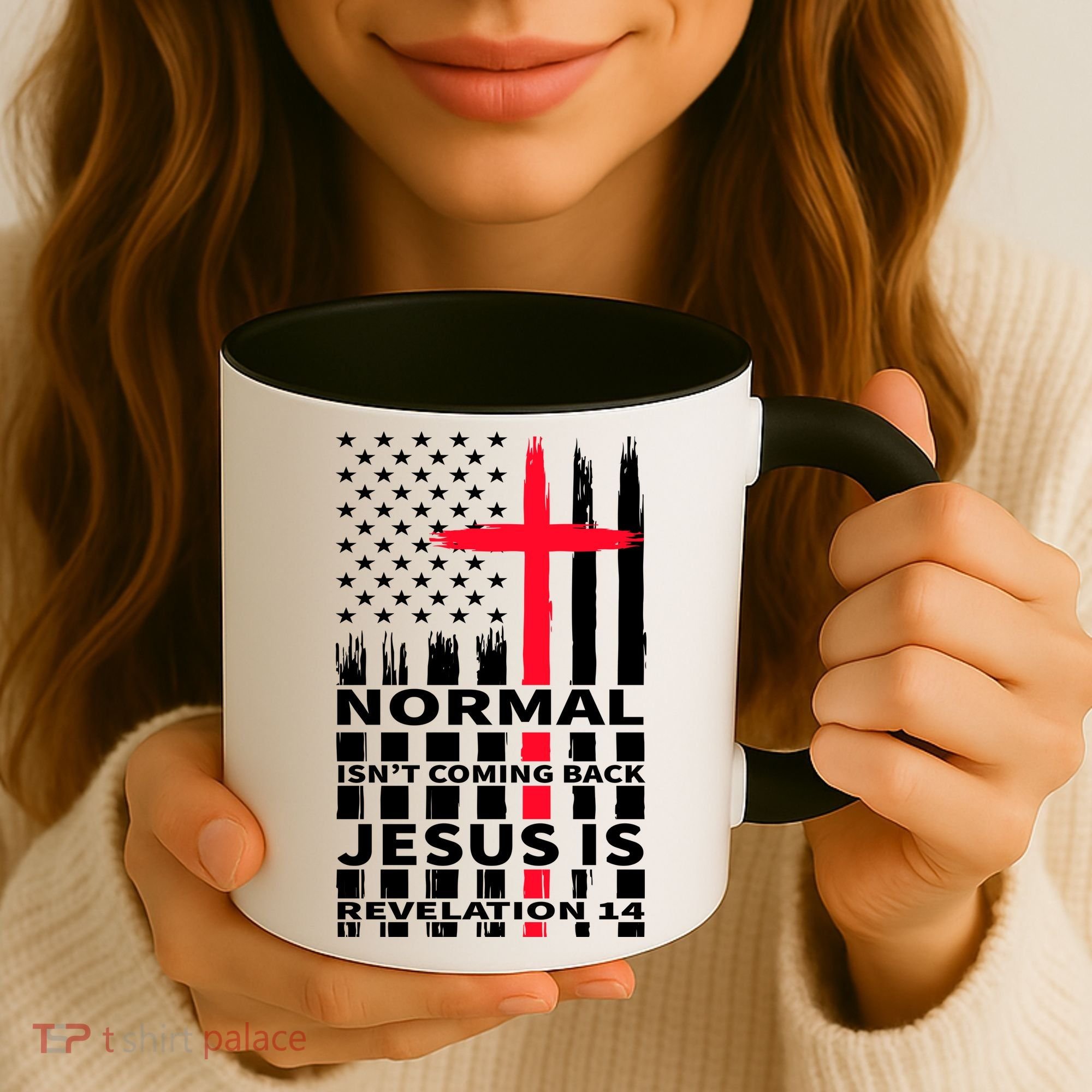 Norman Isnt Coming Back Jesus Is Revelation 14 Christ Christianity Coffee Mug