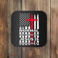 Norman Isnt Coming Back Jesus Is Revelation 14 Christ Christianity Coaster thumb 0